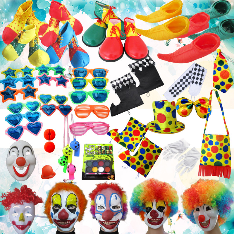 cos clown Wig Funny glasses clown Mask knapsack clown nose Wig shoes Hat perform propin the Play mode/Anime/Periphery/cos/Board games , Meet/Magic Supplies , Gathering tools/Decoration , Set Decoration party  category - from Buy2taobao.com to provide professional Taobao agent buy service