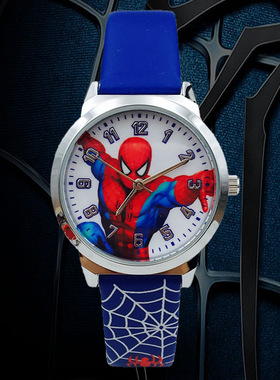 儿童手表男孩男童卡通炫酷石英表5-15岁中小学生指针表蜘蛛侠腕表