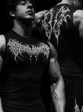 Breathedivinity 2025 男士运动健身背心 印花速干紧身无袖上衣