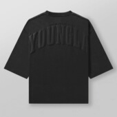 发泡大印花运动T恤男 男士 YOUNGLA肌肉运动休闲宽松健身夏季 短袖