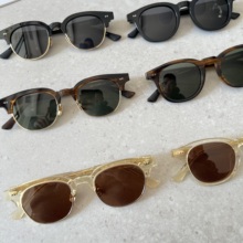 余文乐同款十周年联名潮流眼镜日系复古手工半框透明墨镜太阳镜框