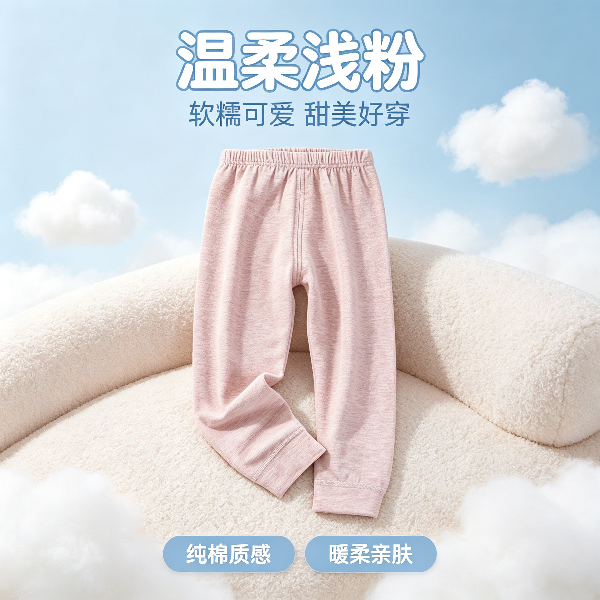 A类男女童秋冬松紧腰保暖裤中大童打底棉裤长裤秋裤打底裤单裤