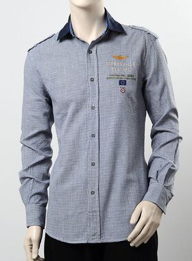 轻奢大牌秋季男士长袖衬衫高端正品尾货高端尾货清仓原单清仓真品