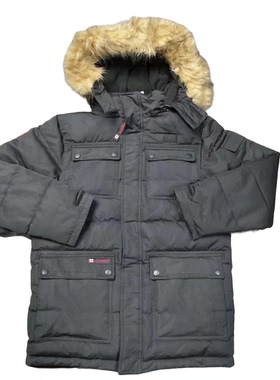 轻奢男连帽冬季原单尾货尾货户外防风保暖秋冬男士男长款棉服