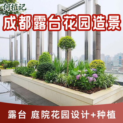 露台花园造景布置室内入户玄关鱼池流水客厅庭院楼顶花箱绿植种植