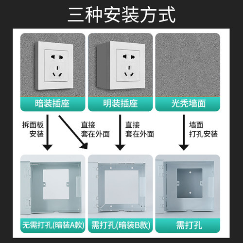 户外电源防水盒电瓶车充电配电箱86型插座面板室外防雨罩带锁明装