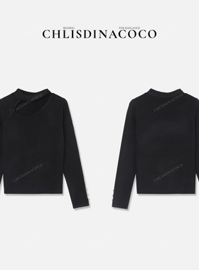 AR | 轻奢半高领镂空挂脖长袖针织衫C09133MY243