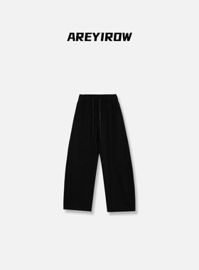 【AR】立体拼接剪裁抽绳弯刀卫裤 H24317CK243