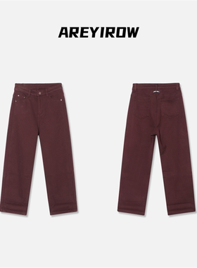 【专属】【配腰带】微弹加绒立体剪裁阔腿休闲牛仔裤H30136CK243