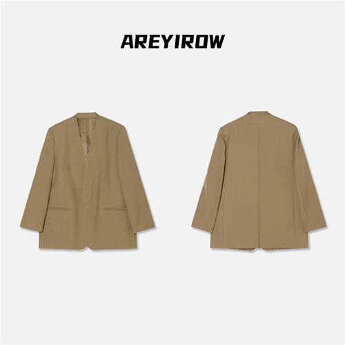 AR | CP轻奢须边V领宽松净版西装外套A9L018WT251