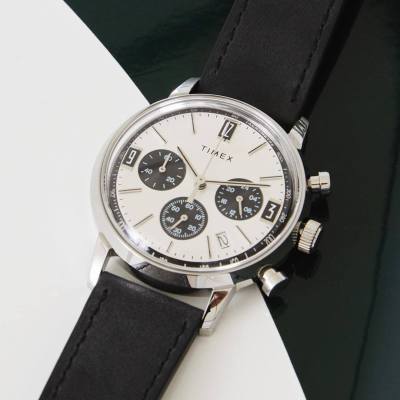 代购正品TIMEX天美时Marlin系列手表三眼计时石英男表TW2W10300