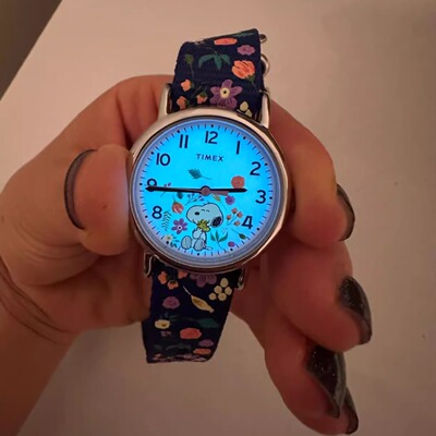 Timex Weekender x Peanuts天美时史努比联名花卉图案夜光女表