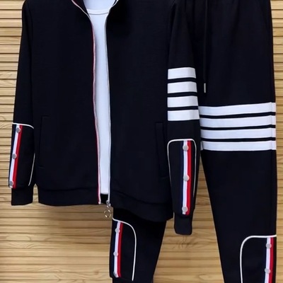 2025早春新款男士韩版长袖休闲运动套装时尚帅气简约舒适百搭潮流