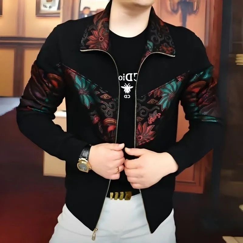 2025年男士秋季开衫夹克外套修身百搭随性休闲轻奢高端时尚潮流,男装,夹克,淘宝优惠券,粉丝福利购,淘宝优惠卷