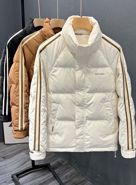 2023潮立领棉服男士时尚百搭面包服修身青年高端休闲加厚保暖外套