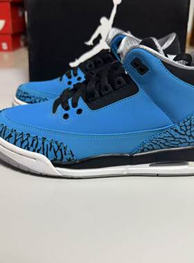 Nike Air Jordan 3 Lucky Shorts AJ3 北卡蓝篮球鞋398614-406