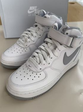 Nike Air Force 1 Mid LE AF1 白色GS中帮休闲运动板鞋DH2933-101