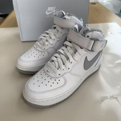 Nike Air Force 1 Mid LE AF1 白色GS中帮休闲运动板鞋DH2933-101