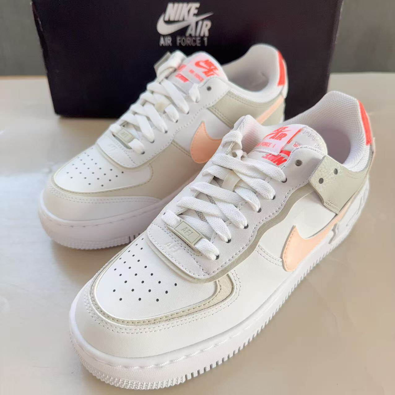 Nike Air Force 1 AF1白粉 灰白棕粉 马卡龙空军板鞋DH3896-100