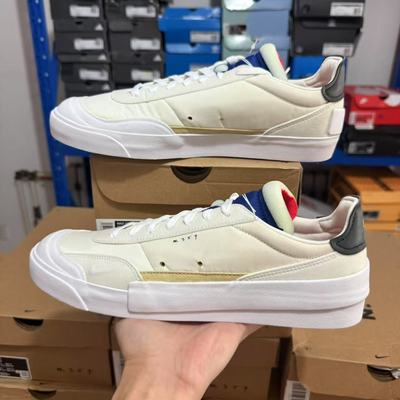 NIKE DROP-TYPE LX解构拼接 潮流复古低帮休闲舒适板鞋AV6697-100