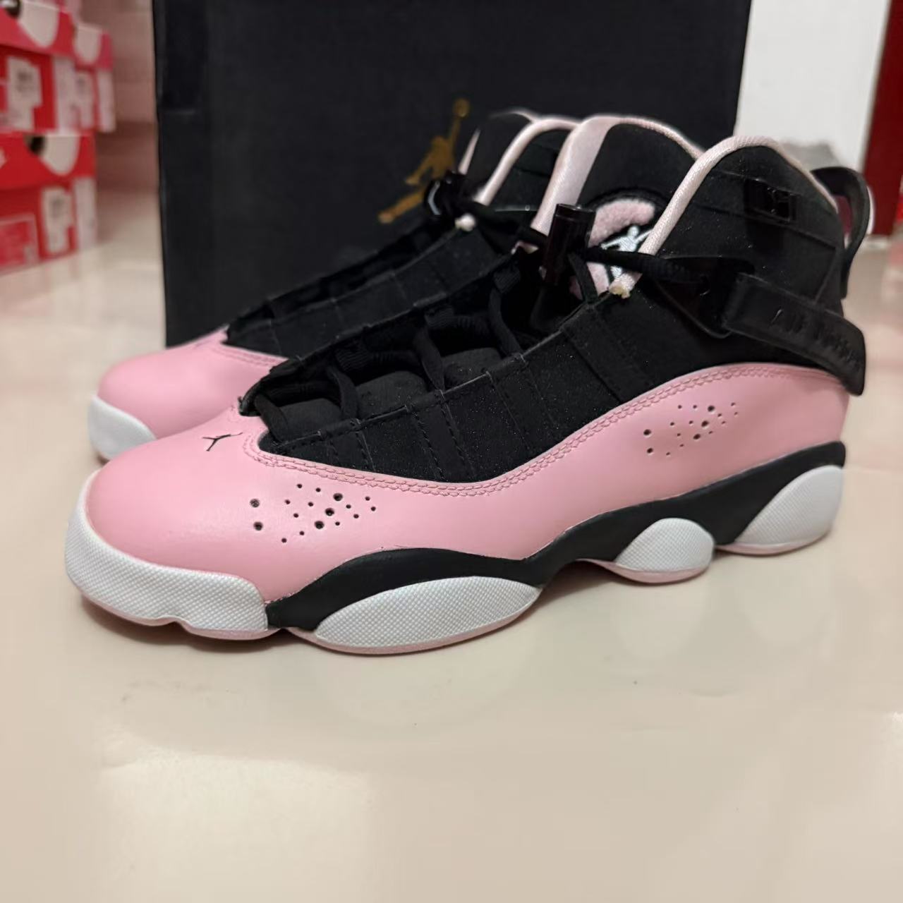 AIR JORDAN 6 AJ6六冠王黑粉樱花情人节高帮女子篮球鞋323399-006
