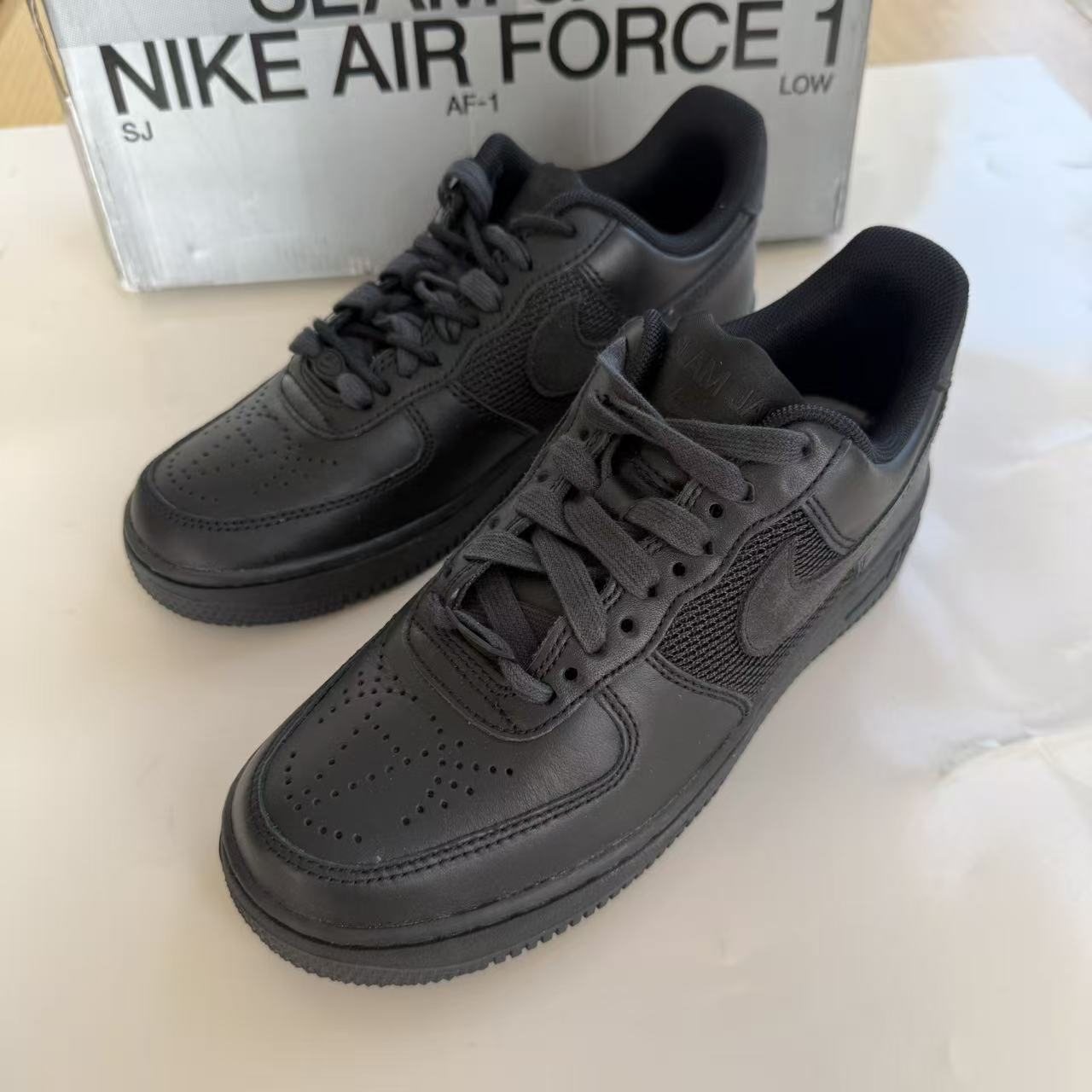 耐克NIKE AIR Force 1 Slam Jam 纯黑AF1空军一号板鞋DX5590-001