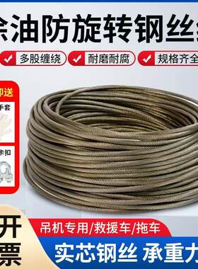 涂油钢丝绳防旋转提升机
