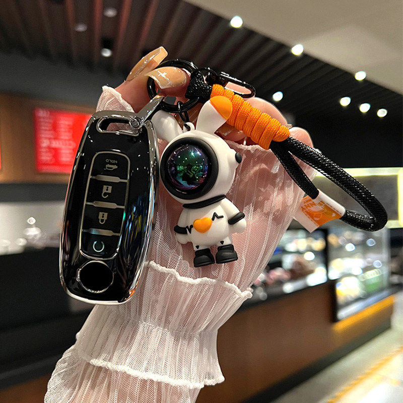 适用日产轩逸钥匙套逍客尼桑天籁奇骏骐达劲客蓝鸟劲高档壳扣包男