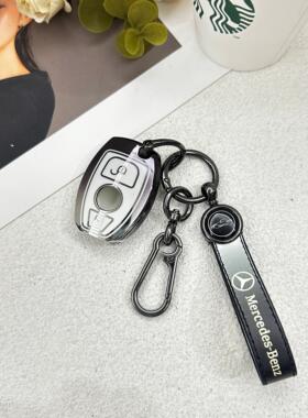 适用奔驰gla200钥匙套老款M级ML350汽车ML400壳c180l扣GT63男女包