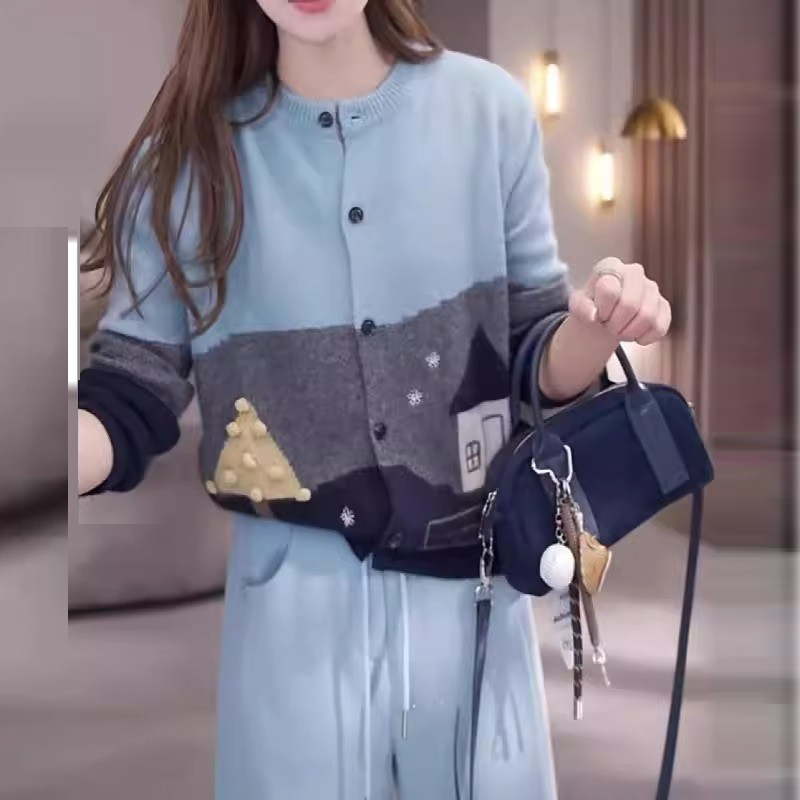 慵懒风毛衣女春秋2025新款时尚