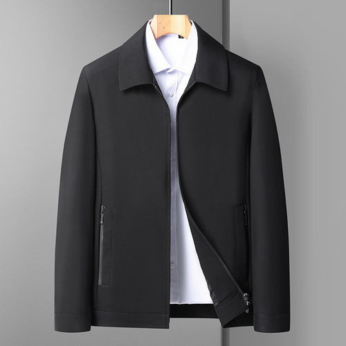 厅里厅气衣服公务员穿搭行政夹克一套30岁男士稳重套装成熟风男装