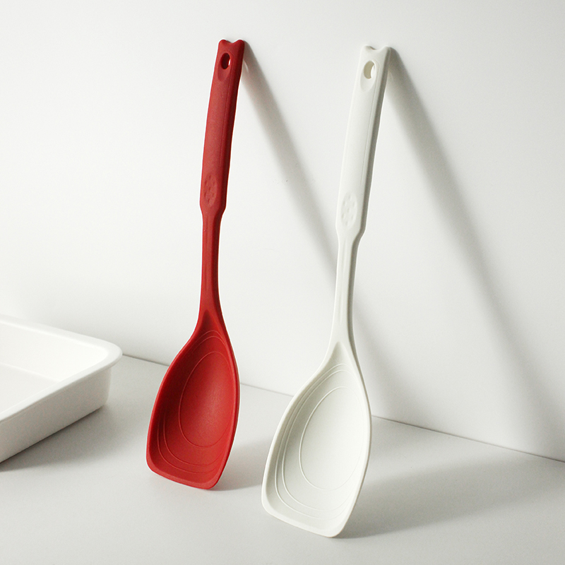 唯物生活 二合一硅胶铲勺耐温不粘锅专用带刻度炒菜铲子硅胶铲勺