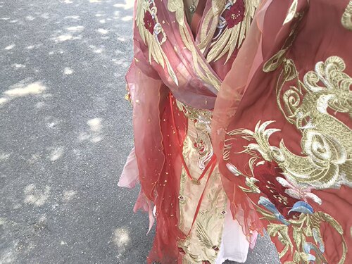 凤引昭华原创汉婚汉服女红色重工刺绣凤凰改良南北朝新年战袍