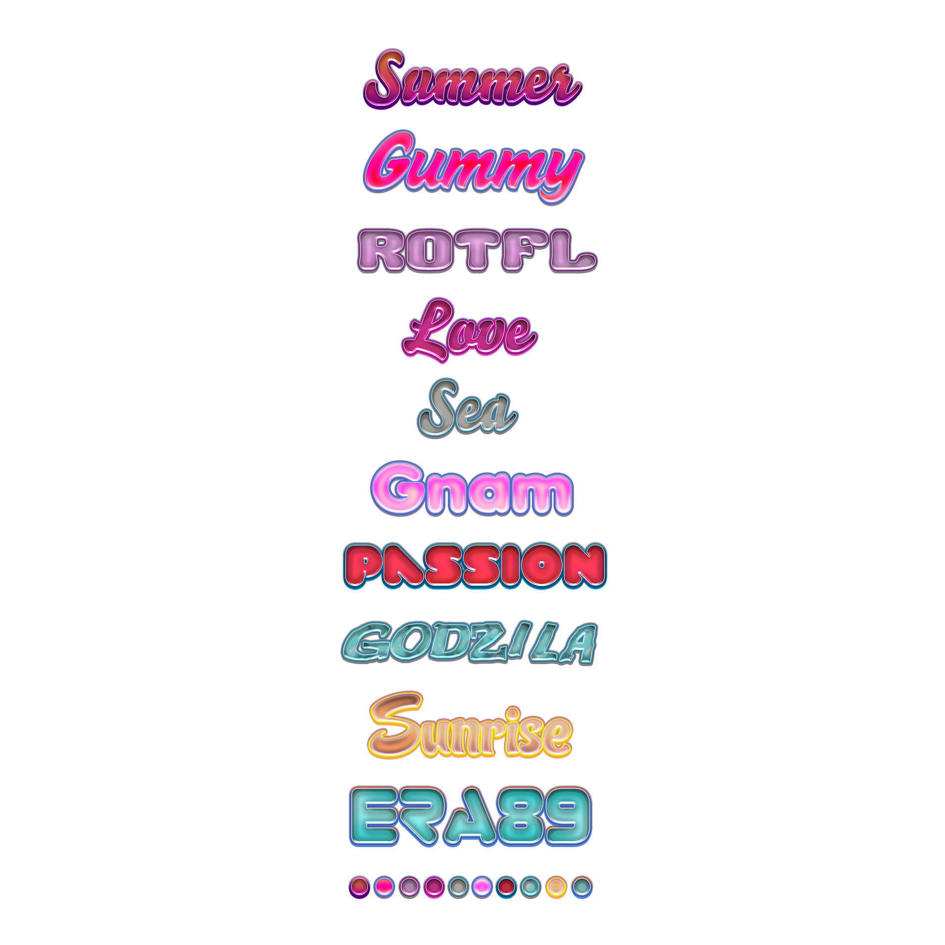 糖果字体粉色特效PSD图层描边模版素材photoshop可爱亮光效果立体