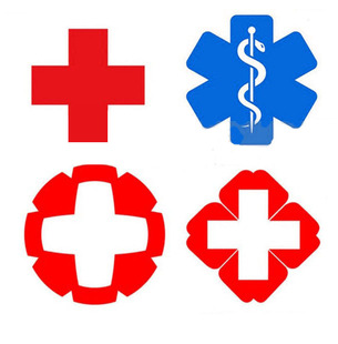 红十字贴纸医药房标志标识救护车贴社区卫生服务站诊所玻璃门墙贴
