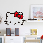 Hello kitty 凯蒂猫公主玻璃贴 爱佳墙贴墙帖贴纸儿童房卧室