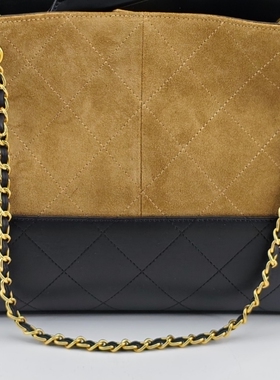 新款链条手提单肩腋下包百搭精致托特包女leather bag handbag