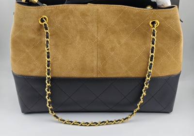 新款链条手提单肩腋下包百搭精致托特包女leather bag handbag