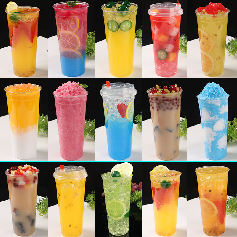 仿真奶茶水果茶模型饮品道具