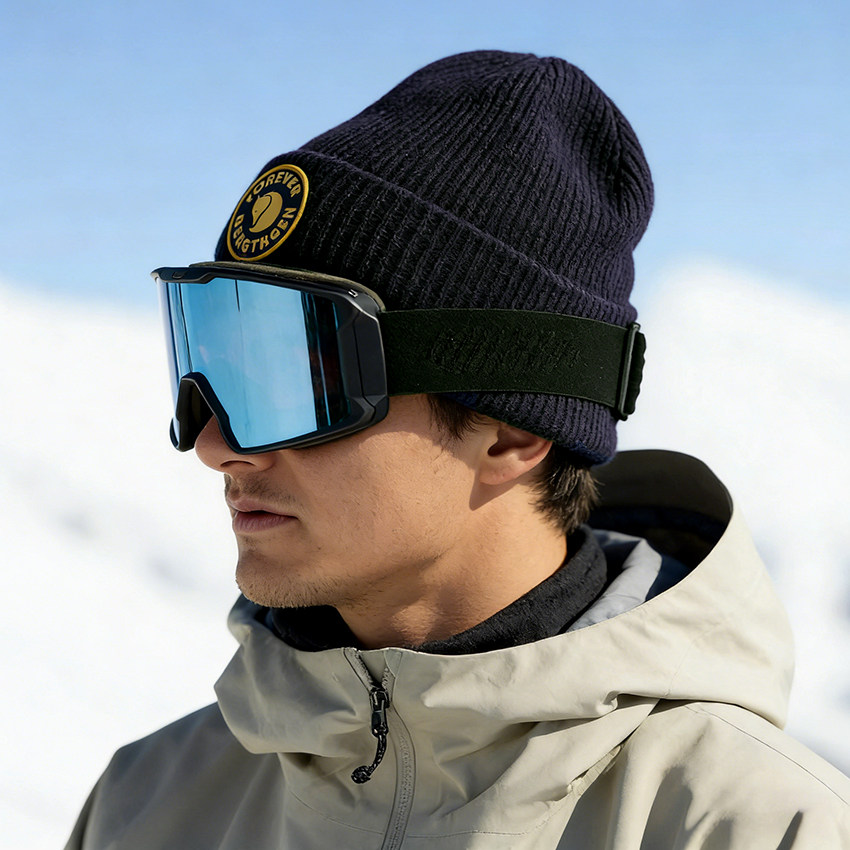 金标狐狸秋冬男女款户外徒步休闲滑雪运动保暖透气羊毛针织线冬帽