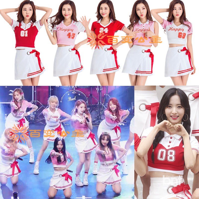 2018新款宇宙少女打歌服aoa同款演出服韩国女团啦啦操啦啦队服装