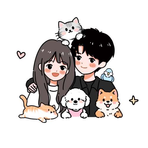 q版手绘头像定制真人照片情侣简笔画漫画人物绘画约稿动漫代画像