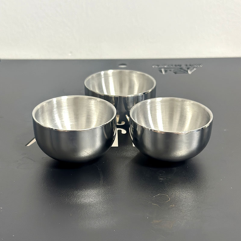 新款304不锈钢双层小杯子迷你小容量304不锈钢小酒杯工夫茶小茶杯