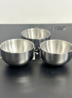 新款304不锈钢双层小杯子迷你小容量304不锈钢小酒杯工夫茶小茶杯