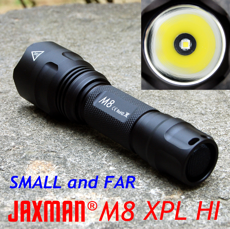 JAXMAN M8远射版户外便携聚光探照XPL HI SST40W 灯珠小C8手电筒 户外/登山/野营/旅行用品 手电筒 原图主图