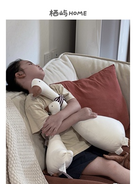 创意治愈大鹅抱枕 宝宝安抚玩偶安全材质 客厅沙发靠枕垫软装摆件