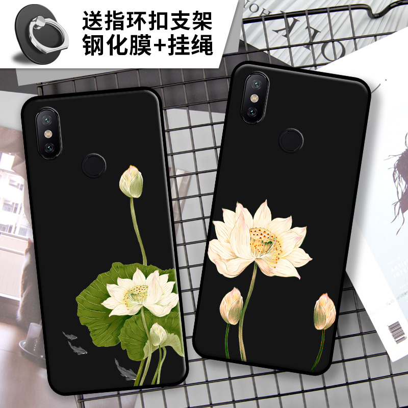 小米8手机壳全网通版mi8保护套es全包xiaomi8黑色壳ml8软SE潮女款