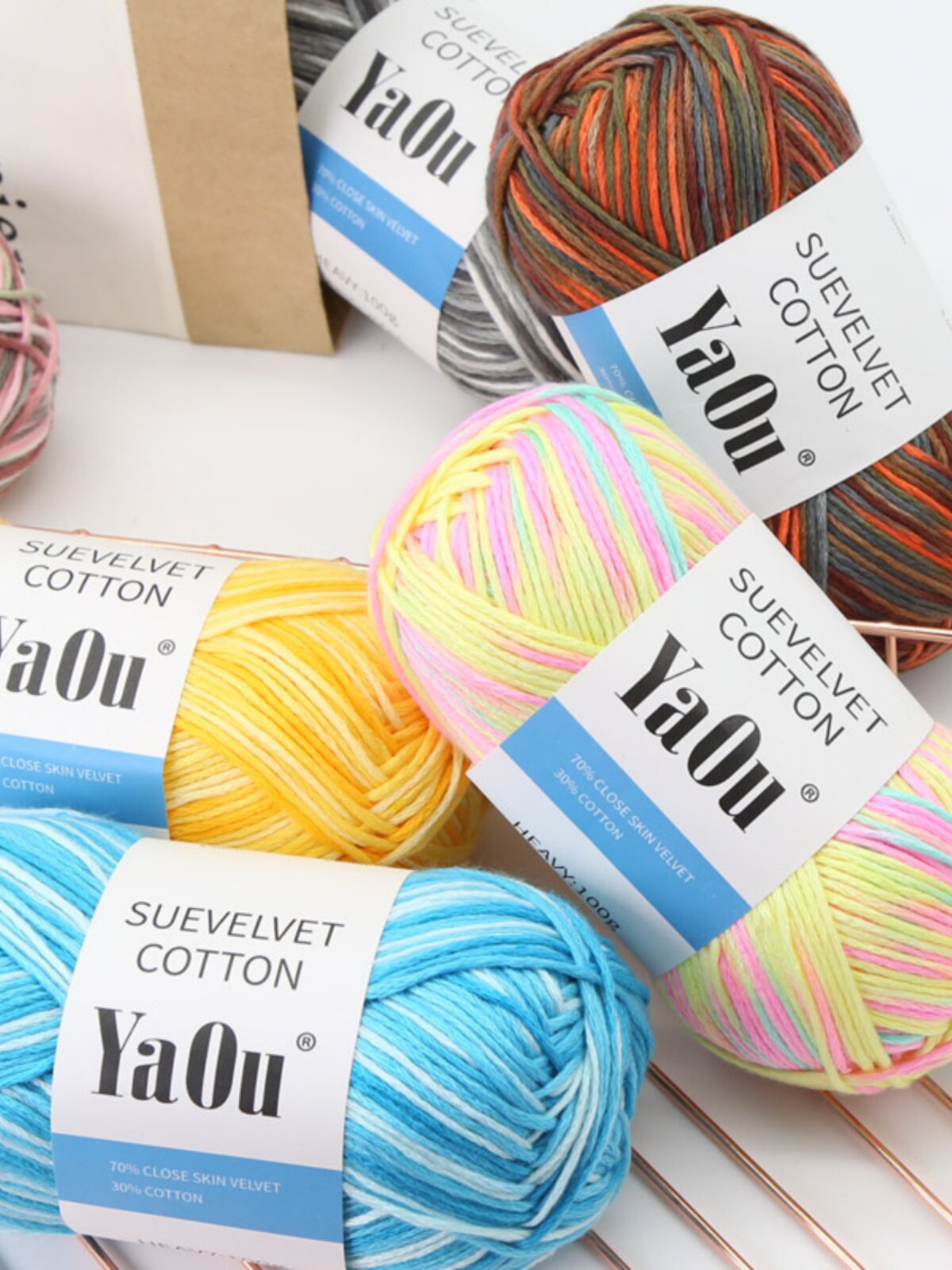SURONG SPUN SILK COLORED COTTON MILK COTTON BABY WOOL HAND-WOVEN CAKE THREAD SCARF HYUNA BAG DIY THREAD