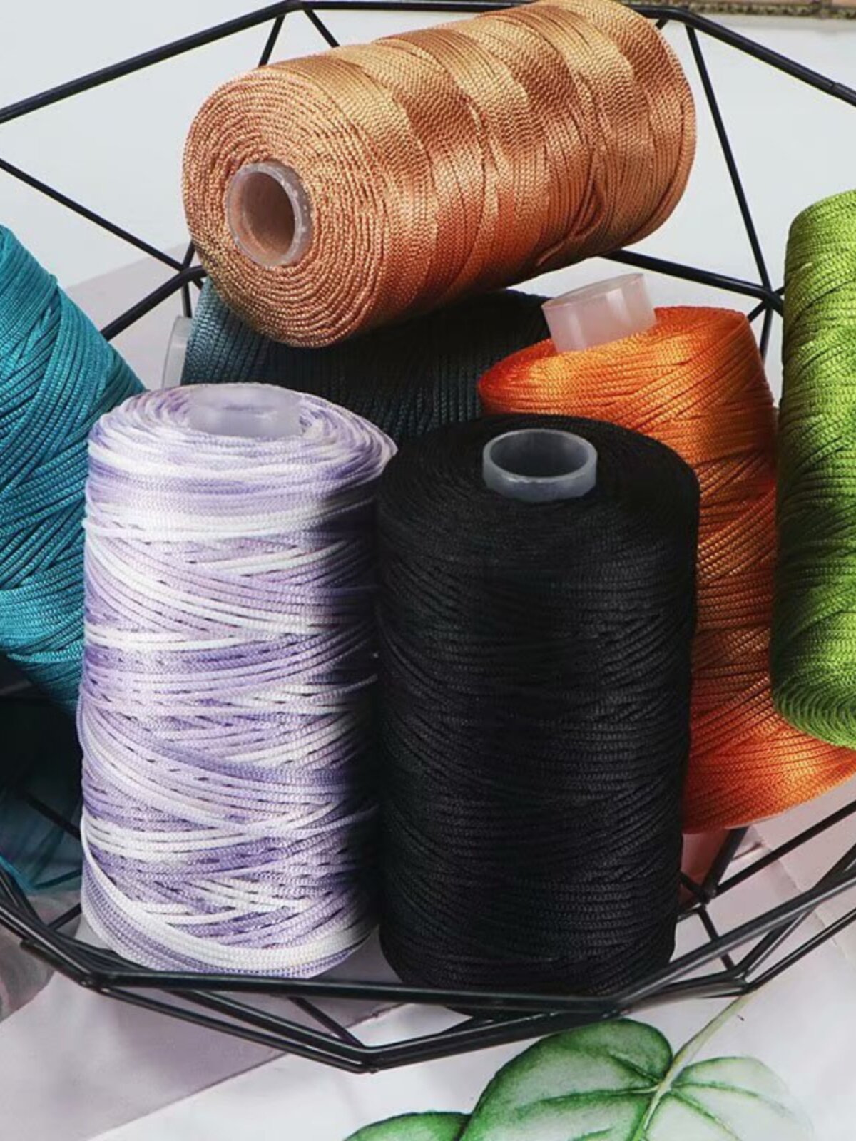 FINE ICE SILK ICE HEMP BRIGHT SILK HOLLOW LIGHT BODY LINE SUMMER SUN HAT HAND WOVEN DIY HOOK BAG SLIPPERS CUSHION WOOL