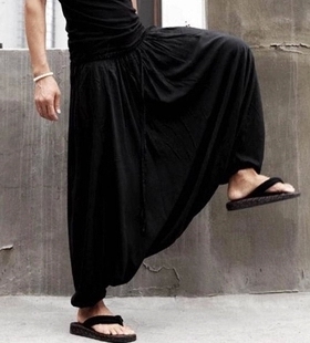 韩版新款英伦雅痞个性武士宽松型灯笼裤wode-700444